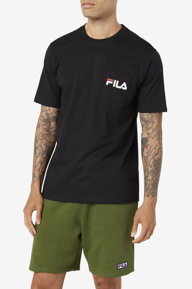Kapesní Tričko Fila Curtis černo/bílé/červnová Chyba