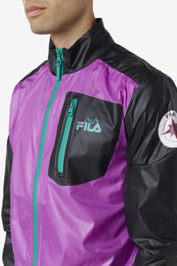 Vrchní Bunda Fila Fialová/černá/zelená