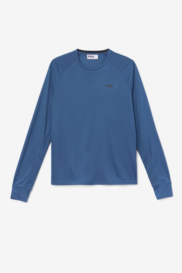 Fila Jazam Dlouhý Rukáv Crew Majolika Modrá/černá