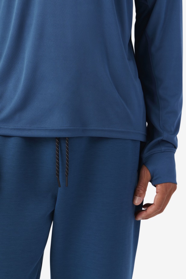Fila Jazam Dlouhý Rukáv Crew Majolika Modrá/černá