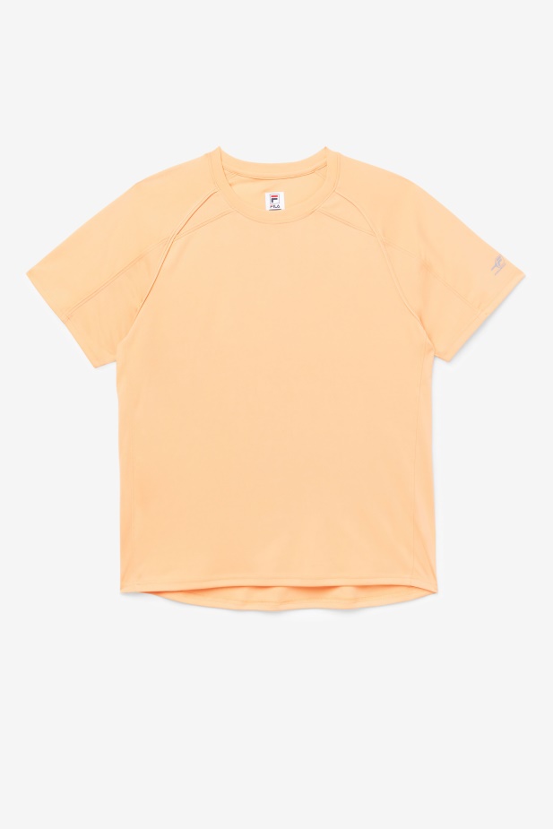 Cantaloupe Fila Pikleball Krátký Rukáv Crew
