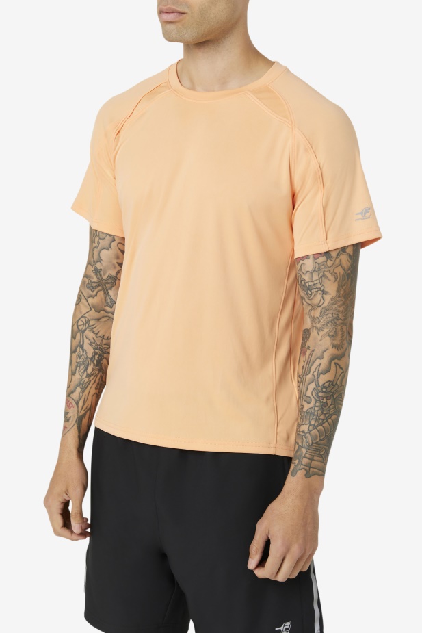 Cantaloupe Fila Pikleball Krátký Rukáv Crew