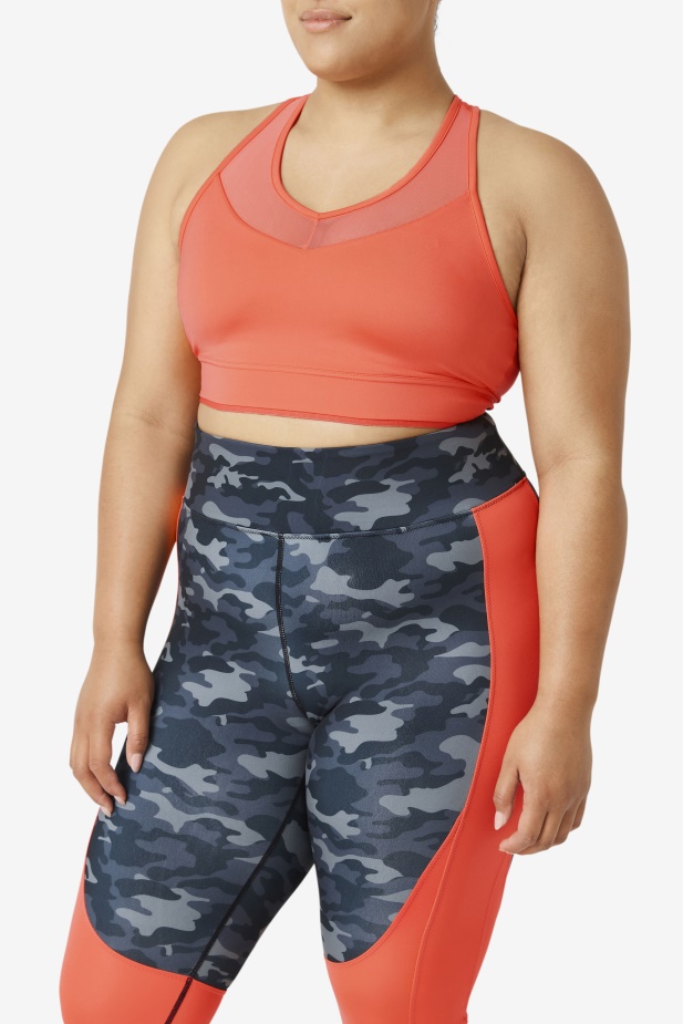 Fila Uplift Racerback Podprsenka Top Horký Korál