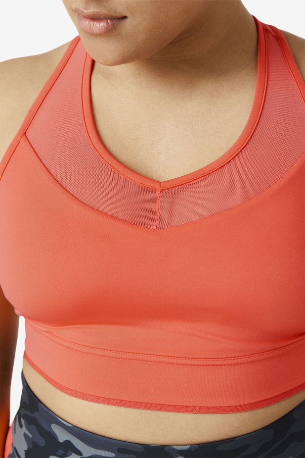 Fila Uplift Racerback Podprsenka Top Horký Korál