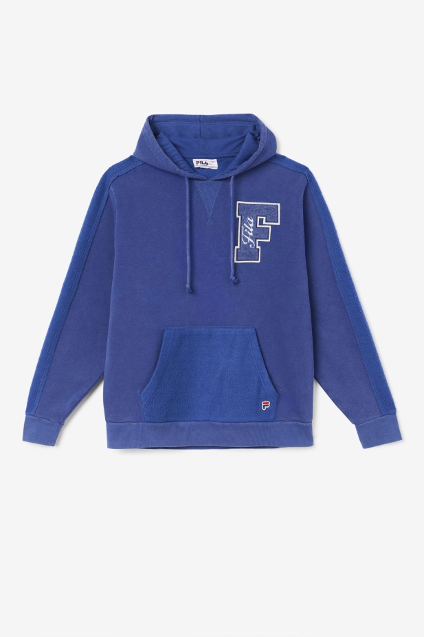 Bryson Vintage Wash Mikina S Kapucí Fila Blue/gardenia