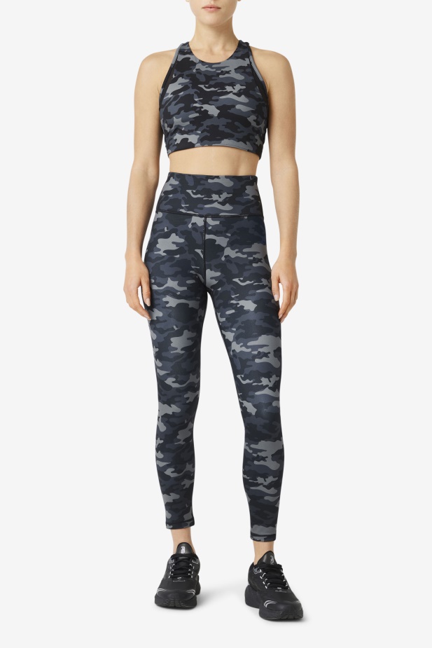 Fila Tmavé Camo/black Forza Elegantní 7/8 Legíny