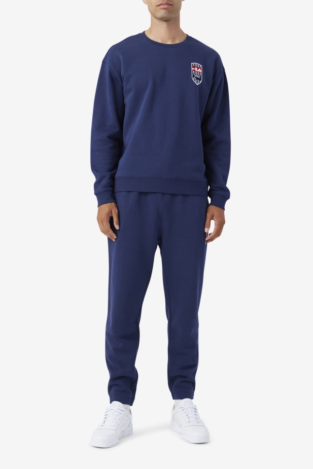 2pac Fleecová Záplata Crew Fila Navy