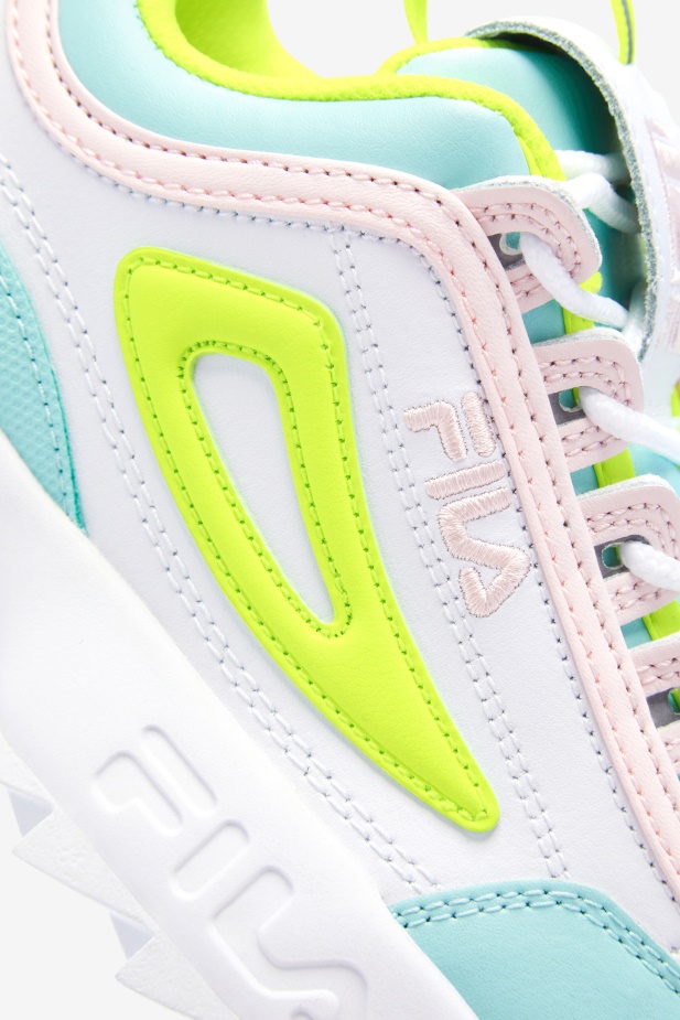 Fila Bílá/žlutá/modrá Velký Dětský Disruptor 2 Premium