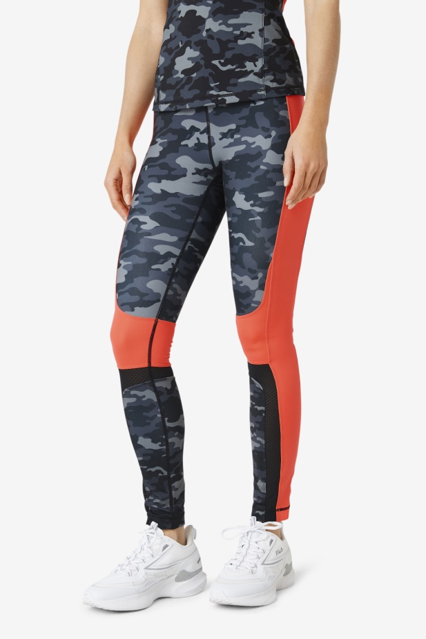 Legíny Forza Color Blocked Fila Dark Camo/coral/black