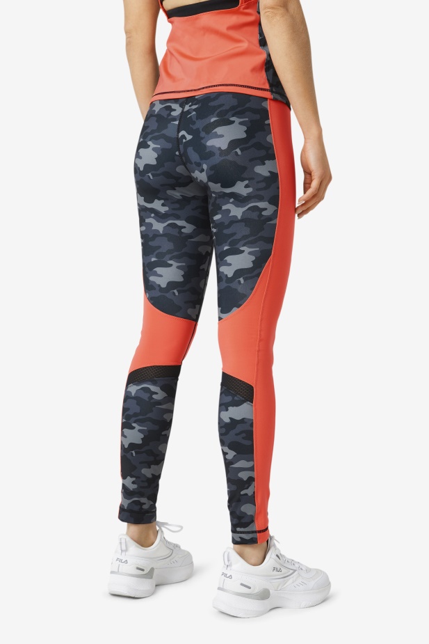 Legíny Forza Color Blocked Fila Dark Camo/coral/black