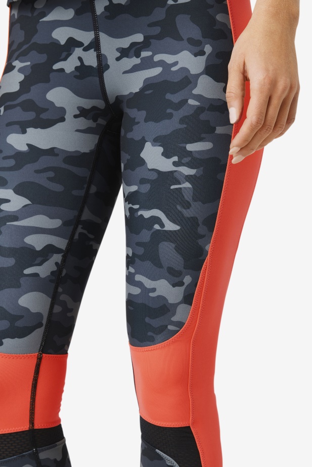 Legíny Forza Color Blocked Fila Dark Camo/coral/black