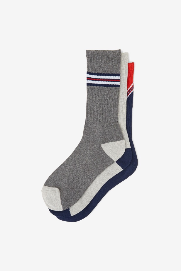 Fila Pánská Chevron Crew Ponožka 3-balení Námořnická