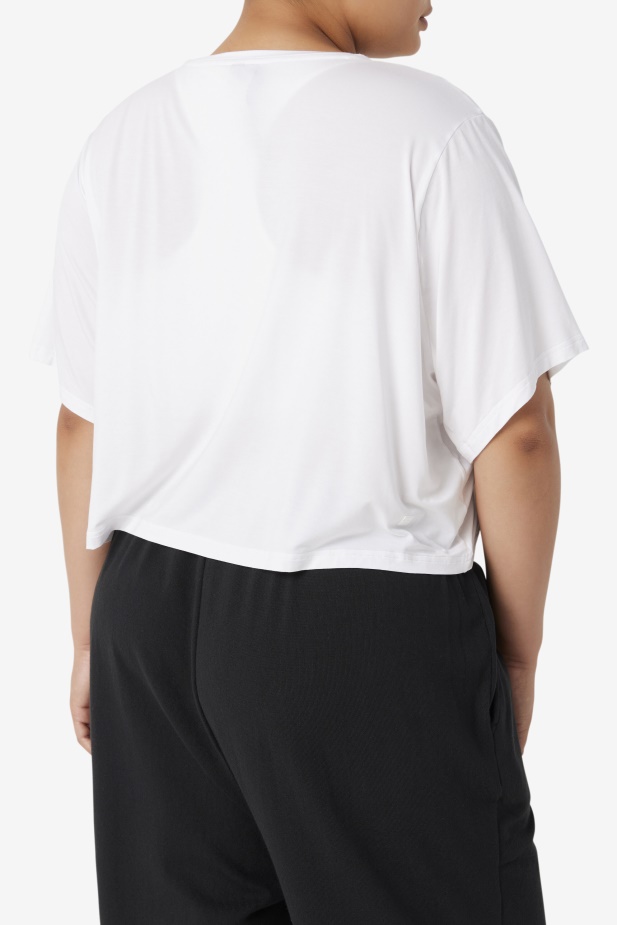 Fila Bílý Fi-lux Hi-low Crop Top