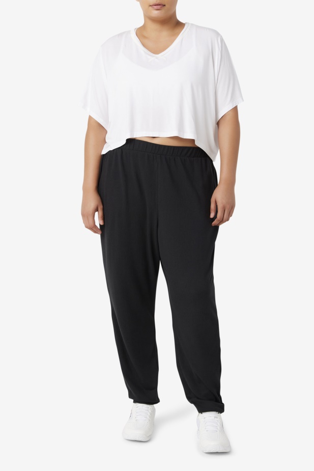 Fila Bílý Fi-lux Hi-low Crop Top