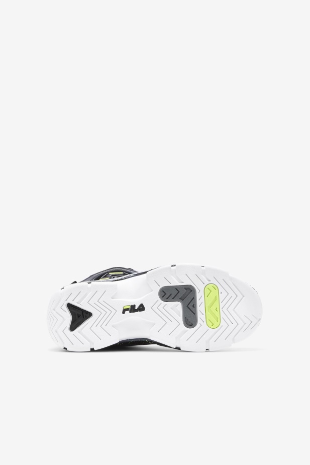černá/slunečná Limetka/castlerock Little Kids\' Grant Hill 2 Fila
