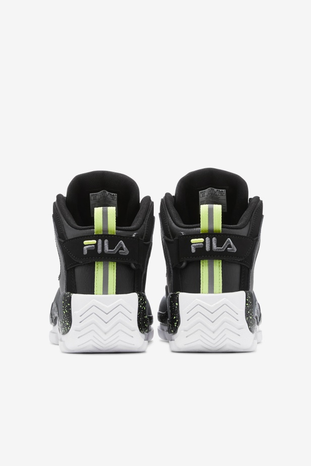 černá/slunečná Limetka/castlerock Little Kids\' Grant Hill 2 Fila