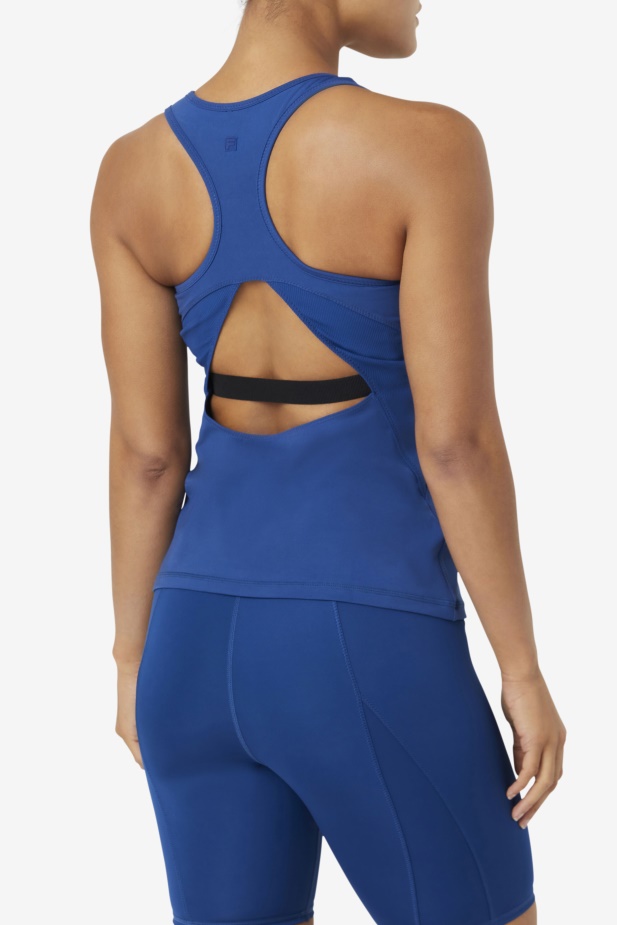 Uplift Otevřené Racerback Tílko Fila Námořnická Pivoňka/černá