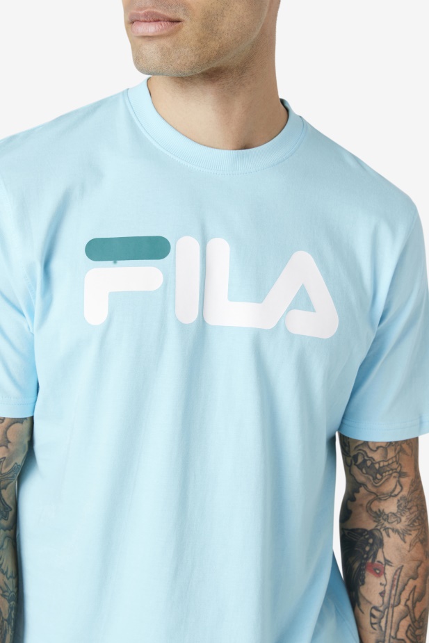 Petit Four/white/bayou Pánské Tričko Eagle Fila