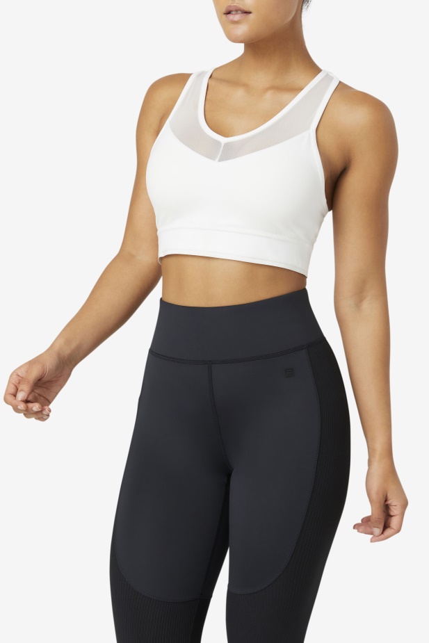 Bílá Fila Uplift Racerback Podprsenka