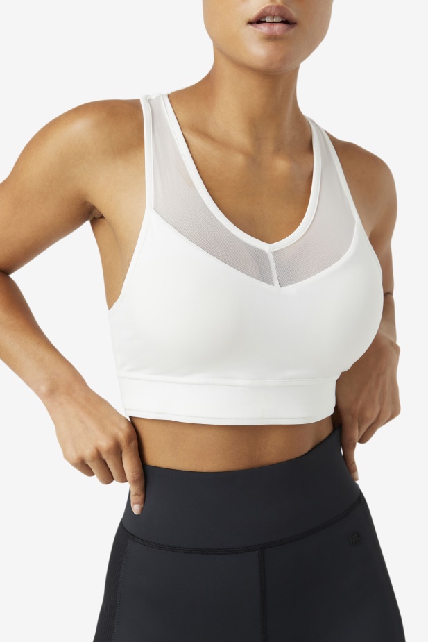 Bílá Fila Uplift Racerback Podprsenka