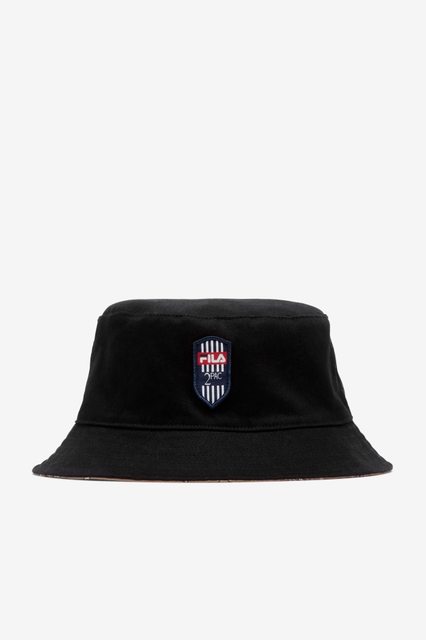 černá/tabákově Hnědá 2pac Klobouk Fila