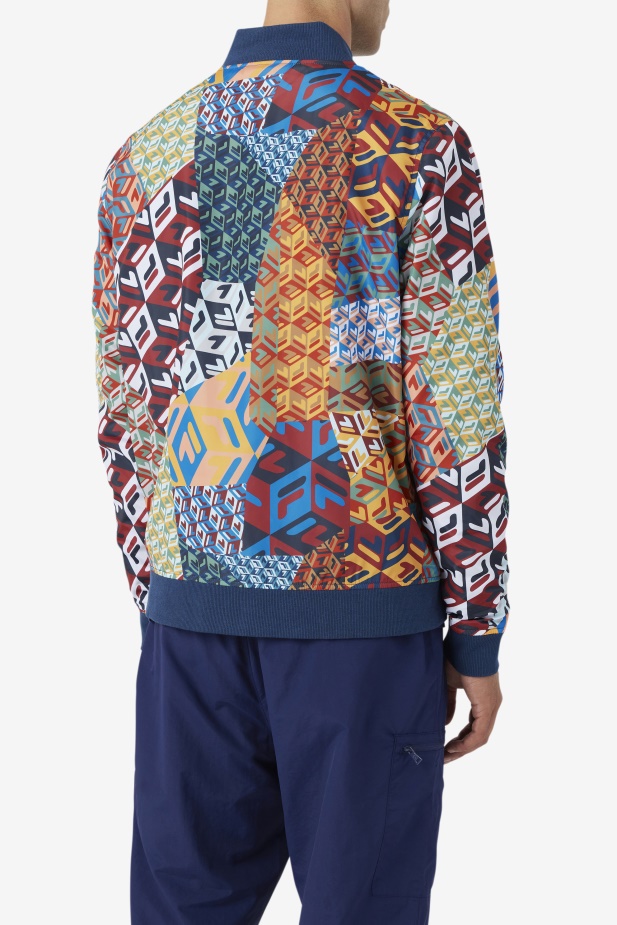 Mav Bombardér Bunda Ocean/yellow/white Fila