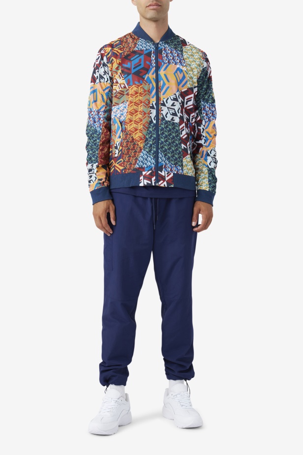 Mav Bombardér Bunda Ocean/yellow/white Fila