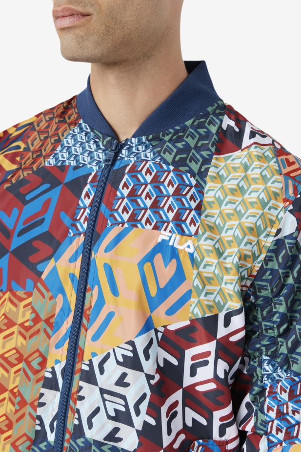 Mav Bombardér Bunda Ocean/yellow/white Fila