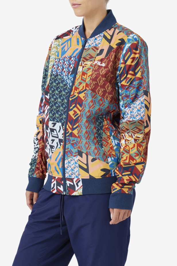 Mav Bombardér Bunda Ocean/yellow/white Fila