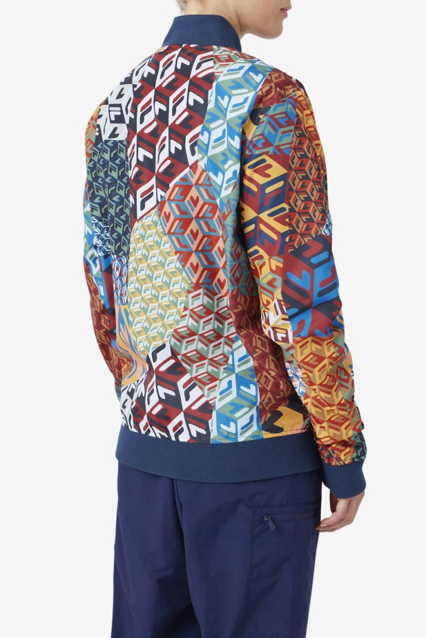 Mav Bombardér Bunda Ocean/yellow/white Fila