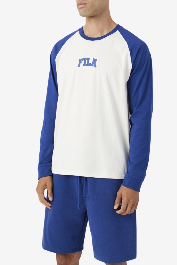 Fila Chet Raglánové Tričko Gardénie/modré