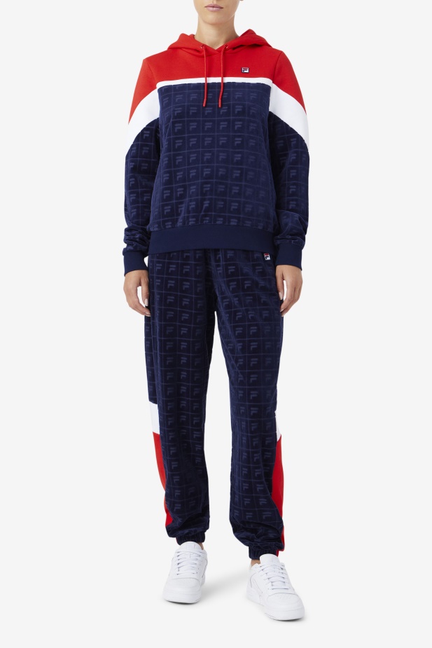 Námořnická/červená/bílá Helen Velur Jogger Fila