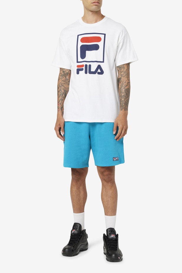 Bílé/námořnické/červené Skládané Tričko Fila