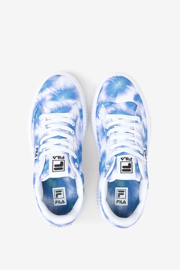 Fila Zářivě Kobaltová/bouřková Modrá/bílá Dámská Pískovaná Podešev Na Kravatu