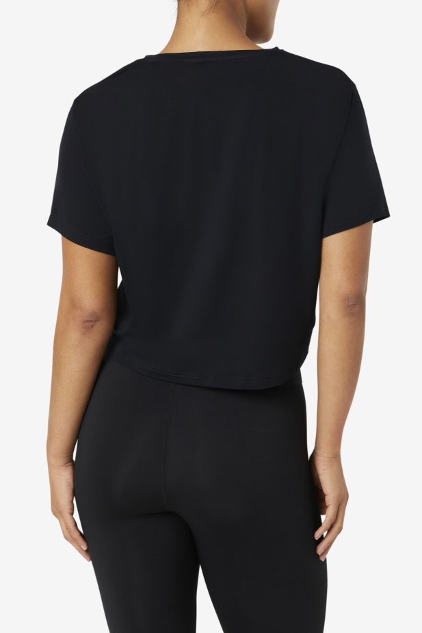 Fi-lux High-low Crop Top černá Fila