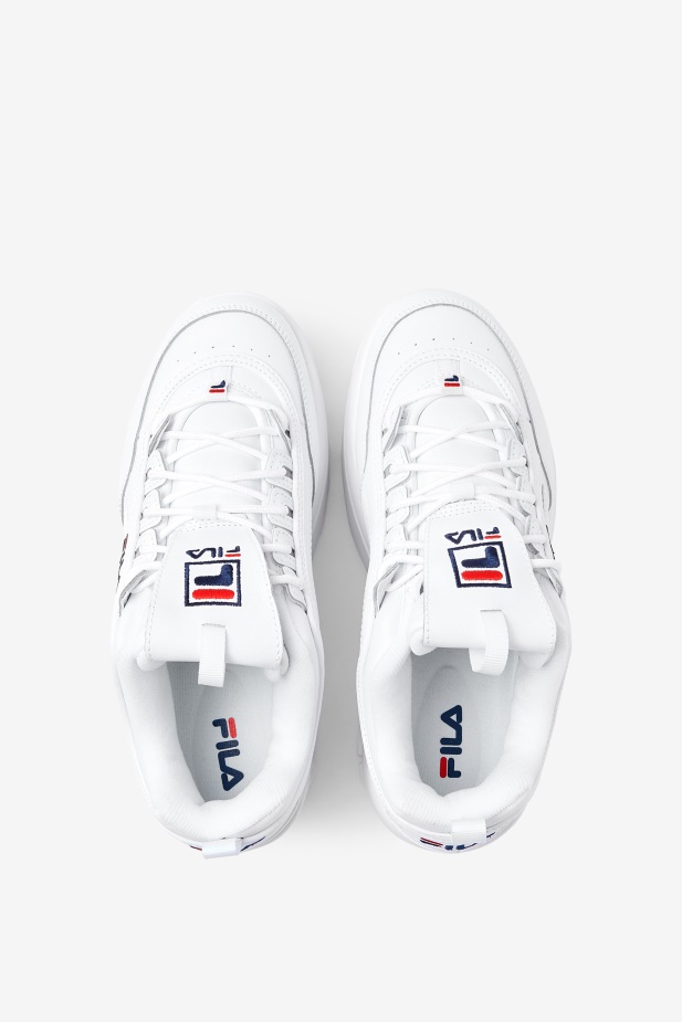 Bílá/námořnická/červená Fila Dámský Disruptor 2 Klín