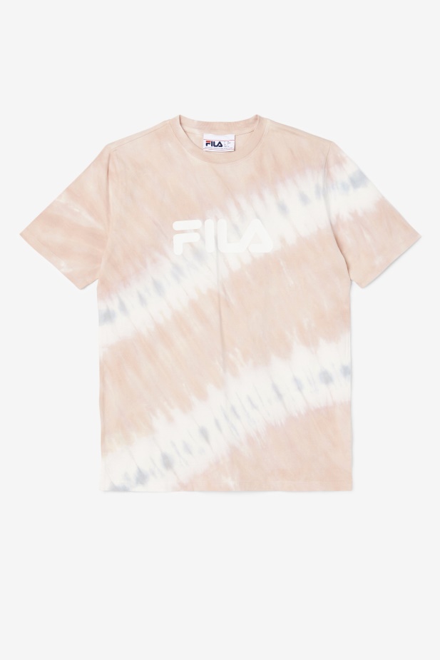 Gardénie/bílá/belgický Blok Alivia Ty Dye Tee Fila