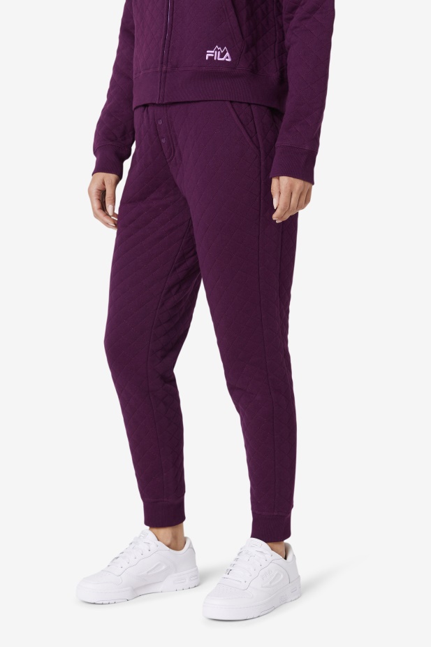 Finley High Rise Prošívaný Jogger Nakládaná řepa/krokus Plátek Fila