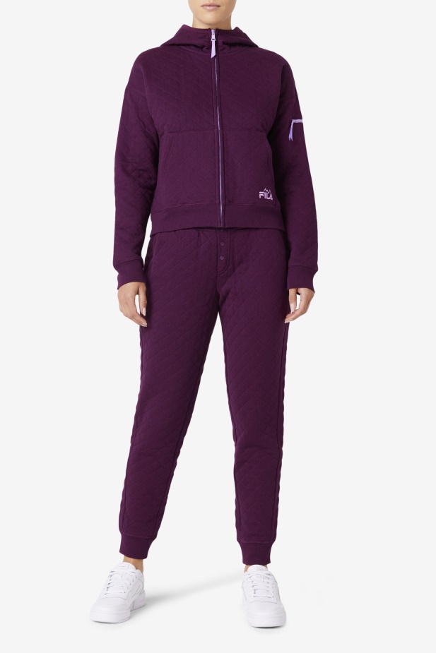 Finley High Rise Prošívaný Jogger Nakládaná řepa/krokus Plátek Fila
