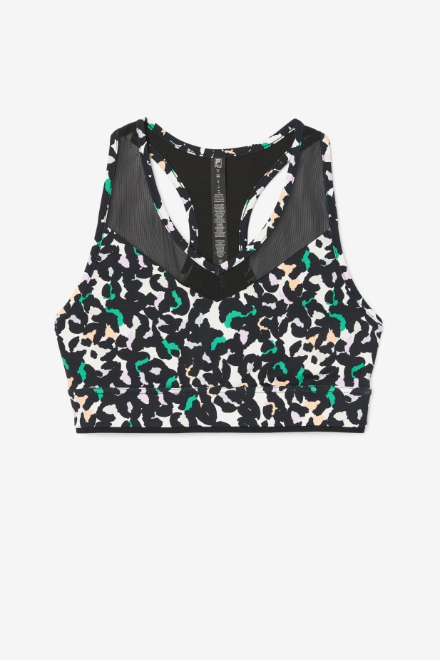 Vztlak Racerback Podprsenka Top Fila černá Zvíř