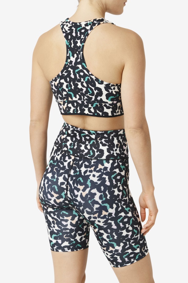 Vztlak Racerback Podprsenka Top Fila černá Zvíř