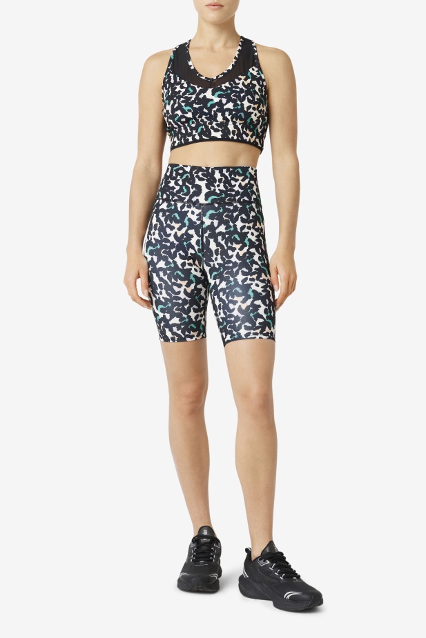 Vztlak Racerback Podprsenka Top Fila černá Zvíř