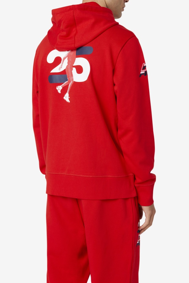 Fila Grant Hill Lazarus Mikina S Kapucí červená