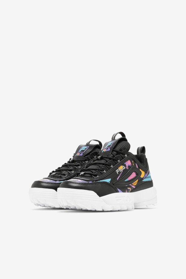 Fila Velký Dětský Disruptor 2 Prémiová černá/žvýkačková/bílá