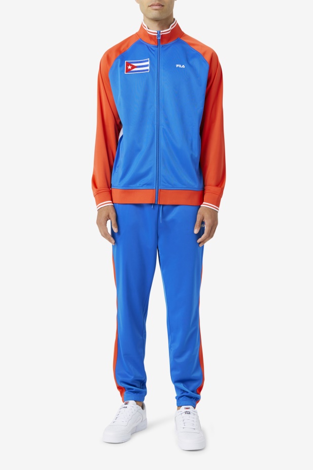 Kalhoty Fila Blue/ohnive Red Cuba