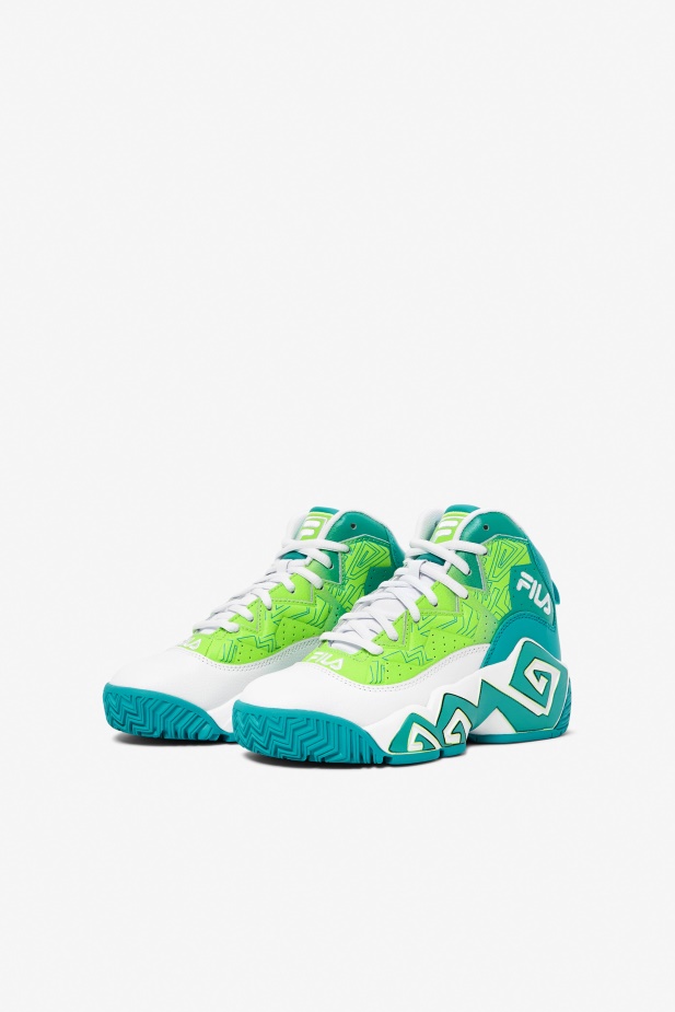 Fila Bílá/keramická/zelená Little Kids\'mb