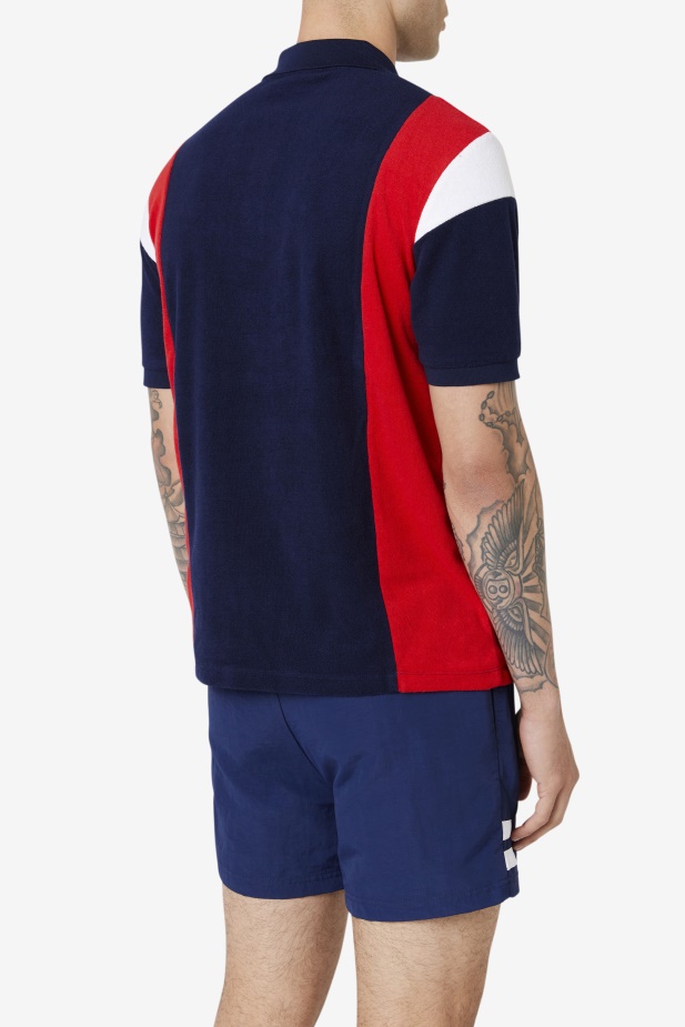 Fila Astro Froté Polo Námořnická/červená/bílá