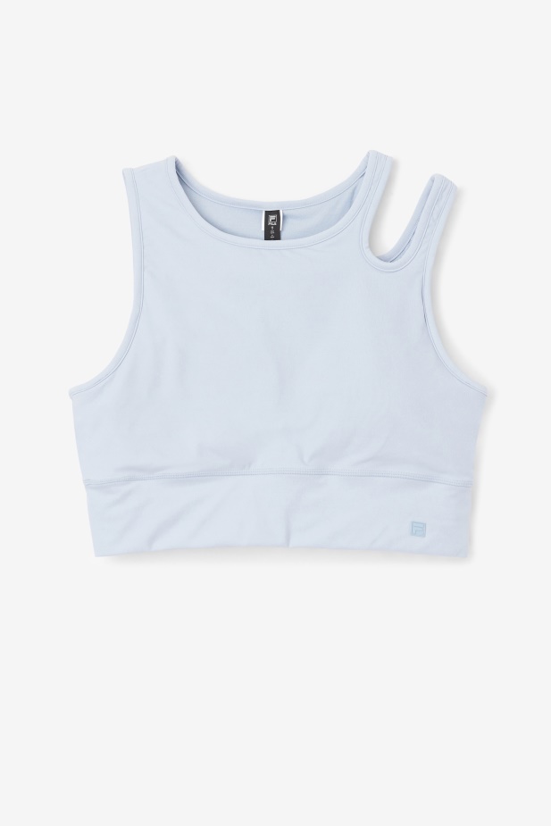 Pozvednutí Plátek Crop Podprsenka Top Fila Modrá Mlha