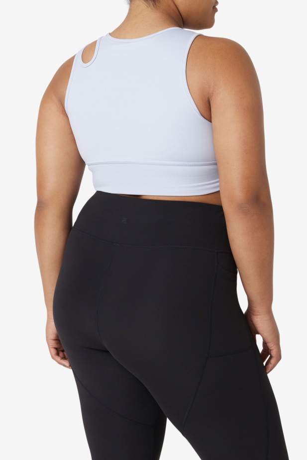 Pozvednutí Plátek Crop Podprsenka Top Fila Modrá Mlha