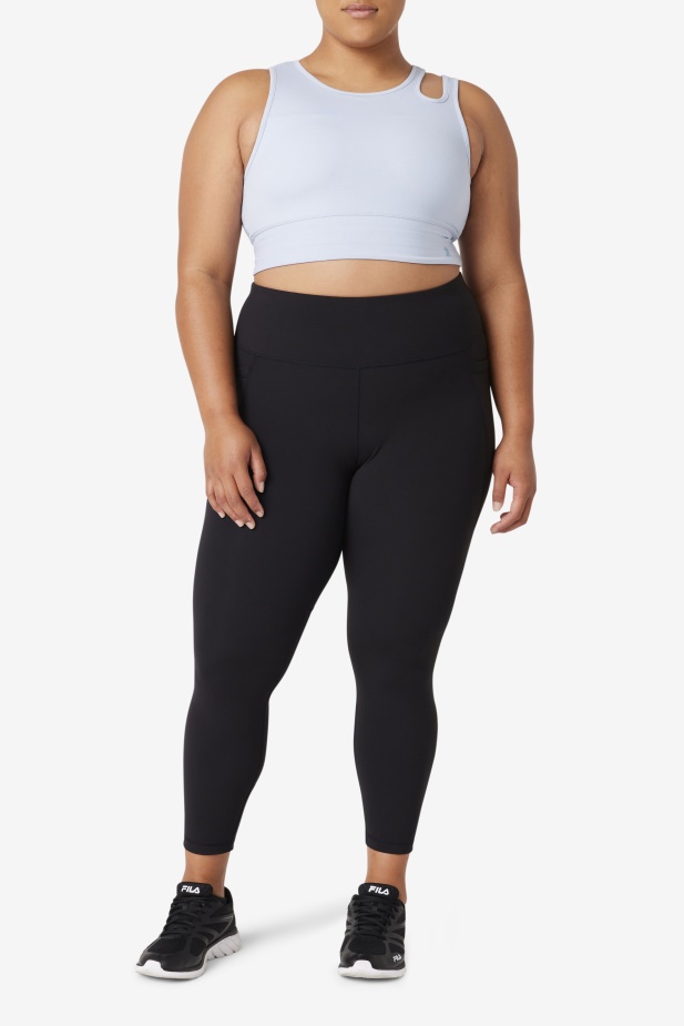 Pozvednutí Plátek Crop Podprsenka Top Fila Modrá Mlha